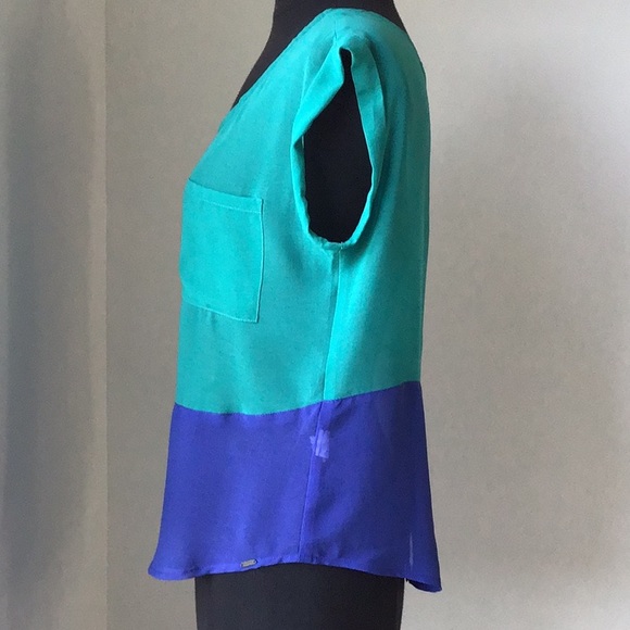 Garage Two Tone Sheer Blouse - Picture 2 of 6